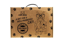 Load image into Gallery viewer, Cat Box Eco Cat Toilet for Four Weeks. Ready to use Shatter-Resistant Anti-Breaking Self-Cleaning Kitty Litter Cardboard Box Tray Refills Non-Clumping Wood Mineral Cat Litter Smell up to 25-30 Days
