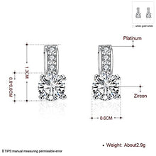 Load image into Gallery viewer, Platinum Gold Hoop Earrings Jewelry Birthday Gifts Presents Gemstone for Women Anniversary Zirconia Crystal
