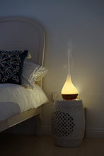 Load image into Gallery viewer, XBrand Bamboo/Glass Aromatherapy Essential Oil Diffuser &amp; Color Changing Mist Humidifier, 10 Inch Tall, Brown &amp; White
