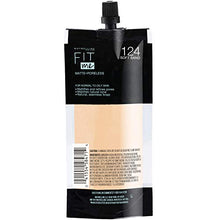 Load image into Gallery viewer, Maybelline New York Fit Me Matte + Poreless Liquid Foundation, Pouch Format, 124 Soft Sand, 1.3 Ounce
