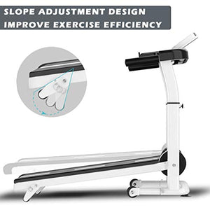 SAQIMA Folding Treadmill for Home Portable Walking Treadmill Running Exercise Machine Compact LED Display Treadmill for Home Gym Fitness Workout Jogging Walking with Tablet Stand, 5 Levels Adjustable