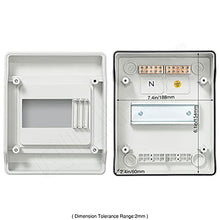 Load image into Gallery viewer, QILIPSU IP65 Clear Cover 6 Way Power Distribution Box with Bus Bars and DIN Rail for Miniature Circuit Breaker, PC Plastic (6 Way)
