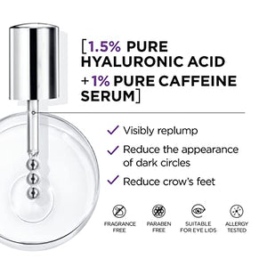 L'Oreal Paris Revitalift Hyaluronic Acid + Caffeine Hydrating Eye Serum with Anti-Aging Moisturizer Sample