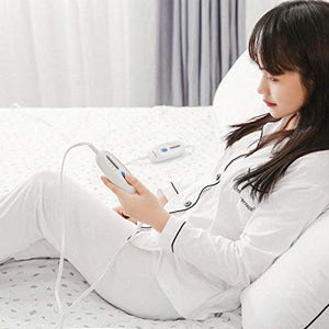 Heated Mattress Pad Queen Dual Control with Ventilated Technology, 100% Polyester Heated Mattress Cover with 4 Heating Levels & 10 Hours Auto Off, Fast Heating & Machine Washable