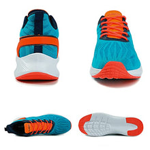 Load image into Gallery viewer, KUMNY Men's Breathable Walking Shoes Lightweight Athletic Running Tennis Mesh Sneakers Bule Orange Size 9.5
