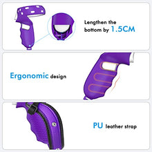 Load image into Gallery viewer, Relohas Oculus Quest 2 Accessories Set, Touch Controller Grip Leather Cover, Front Face Protector Cover, Silicone Face Cover with Lens Protective Cover, Protect Your VR in All Aspects(4PCS, Purple)
