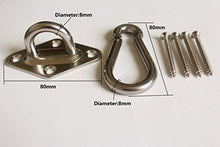 Load image into Gallery viewer, MHMYDZ 1000 lb Capacity Heavy Duty Hammock Hanging kit Ultra Durable Hammock Hooks Carabiners for Hammock Stand Hammocks Swing Chair,Multiple Indoor Outdoor Suspension Ceiling Hooks
