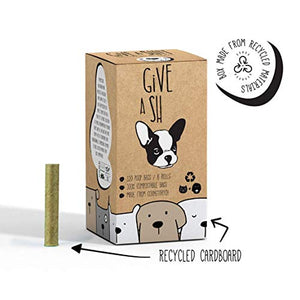 Compostable Dog Poop Bags | 10% to Charity | Biodegradable Vegetable Based | Eco and Earth Friendly Disposable Doggie Waste Baggies | Leakproof and Zero Odor Green Pet Supplies | Easy Compost Disposal