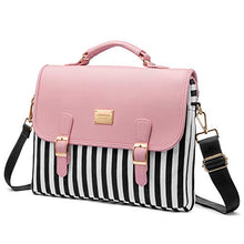 Load image into Gallery viewer, Computer Bag Laptop Bag for Women Cute Laptop Sleeve Case for Work College, Stripe-Pink, 14-Inch
