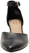 Load image into Gallery viewer, Clarks womens Linvale Edyth pumps shoes, Black Leather/Croc Combi, 8.5 US
