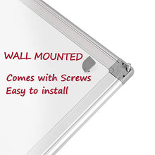 Load image into Gallery viewer, Magnetic Whiteboard/White Board, 36 X 24 Inches Magnetic Dry Erase Board, Silver Aluminum Frame with Detachable Marker Tray
