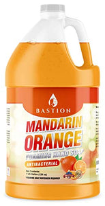 Foaming Antibacterial Hand Soap: Mandarin Orange Scented Refill 1 Gallon (128 oz) Bulk Hand Wash Jug. Made In The USA