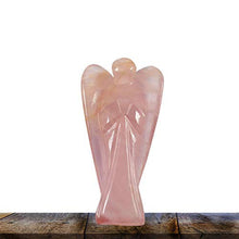 Load image into Gallery viewer, YATHABI Rose Quartz Golden Wire Handmade Gemstone Tree with Rose Quartz Gemstone Carved Angel for Attracting Positive Energies Crystal Healing Chakra Balancing &amp; Home Decor
