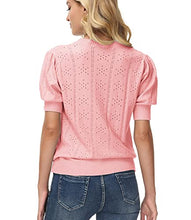 Load image into Gallery viewer, Pullover Sweaters for Women Lightweight Knit Sweater Tops Light Pink Shirt 2XL
