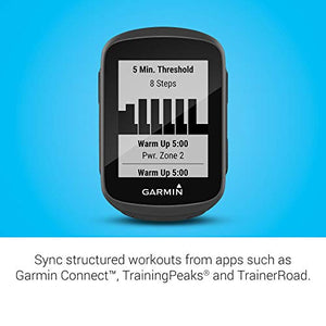 Garmin Edge® 130 Plus Bundle, GPS Cycling/Bike Computer with Sensors and HR Monitor, Download Structure Workouts, ClimbPro Pacing Guidance and More (010-02385-10)