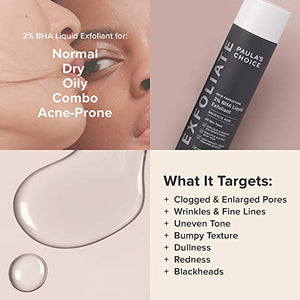Paulas Choice--SKIN PERFECTING 2% BHA Liquid Salicylic Acid Exfoliant--Facial Exfoliant for Blackheads, Enlarged Pores, Wrinkles & Fine Lines, 4 oz Bottle