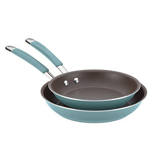 Rachael Ray Cucina Nonstick Frying Pan Set / Fry Pan Set / Skillet Set - 9.25 Inch and 11 Inch, Blue