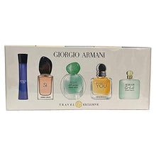 Load image into Gallery viewer, GIORGIO ARMANI Acqua Di Gio 5 Pc. Gift Set for Women Si Edp 0.24oz + Because It's You Edp 0.24oz + Acqua Di Gio Edp 0.17oz + Acqua Di Gioia Edp 0.17oz + Armani Code Edt 0.1oz, 0.24 Fl Oz
