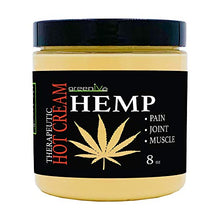 Load image into Gallery viewer, GreenIVe Hemp Hot Cream Soothing Moisturizing Hemp Hot Cream Exclusively on Amazon (8 oz Jar)
