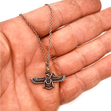 Load image into Gallery viewer, Asoodehdelan Small Sterling Silver Persian Farvahar Faravahar Necklace
