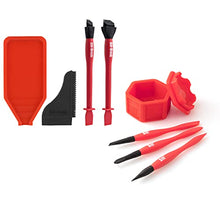 Load image into Gallery viewer, Sili Glue Kit with 2 Silicone Brushes • Sili Tray and Sili Comb/Squeegee Along with The Sili Glue Pod and 3 Pack of Sili Micro Glue Brushes
