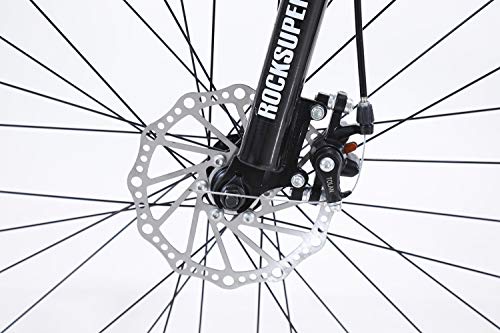 Load image into Gallery viewer, HIRUNS Full Mountain Bike,Mens and Womens Professional 21 Speed Gears 26in Bicycle, Twist Shift, White and Blue