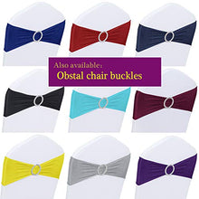 Load image into Gallery viewer, Obstal 10 PCS Red Spandex Dining Room Chair Covers for Living Room - Universal Stretch Chair Slipcovers Protector for Wedding, Banquet, and Party
