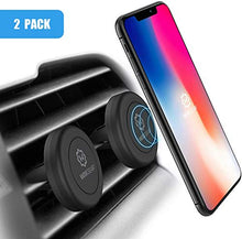 Load image into Gallery viewer, Magnetic Phone Holder for Car, WixGear [2 Pack] Universal Air Vent Magnetic Phone Holder for Car, Phone Holder for Car for Cell Phones and Mini Tablets with 4 Metal Plates
