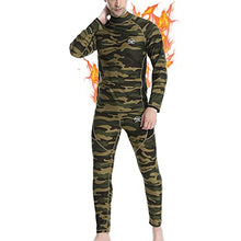 Load image into Gallery viewer, Men's Thermal Underwear Wintergear Fleece Long Johns Compression Base Layer Set Skiing Warm Top &amp; Bottom (Camo, Small)
