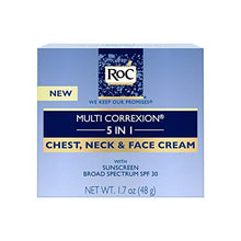 Load image into Gallery viewer, Roc Multi Correxion 5 in 1 Chest, Neck &amp; Face Cream with SPF 30, Hexyl-R Complex &amp; Vitamin E, 1.7 Ounces
