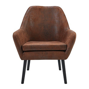 Versanora VNF-00033AF Arm Chair, Aged Fabric Brown