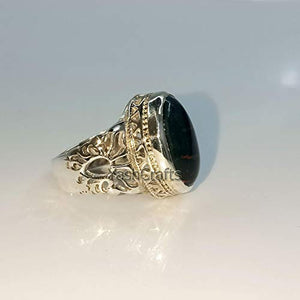 Blood Stone Solid 925 Sterling Silver Ring/Natural Bloodstone Gemstone Ring/Gorgeous Blood Stone Silver Ring, Handmade Jewelry, Women's Ring, Womens Bloodstone Ring, Valentine Day Gift Ring