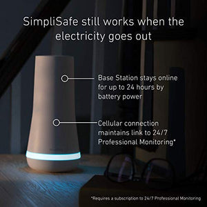 SimpliSafe 9 Piece Wireless Home Security System w/HD Camera - Optional 24/7 Professional Monitoring - No Contract - Compatible with Alexa and Google Assistant