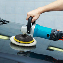 Load image into Gallery viewer, 6 Inch Buffing Wool Pads 8PCS Kit, Felt Polishing Pad Buffing Wheel for Drill Woolen Wax Pad and 5/8&#39;&#39;-11 Thread Hook &amp; Loop Backer Plate with Drill Adapter for Car Boat Polish, Waxing, Sealing, Glaze
