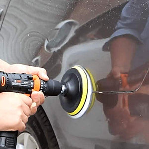 IPELY 6 Pcs 6 Inch Wool Polishing Buffing Pad Polishing Buffing Wheel for Drill Buffer Attachment with M14 Drill Adapter