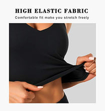 Load image into Gallery viewer, Dragon Fit Sports Bra for Women Longline Padded Bra Yoga Crop Tank Tops Fitness Workout Running Top (Medium, Black)
