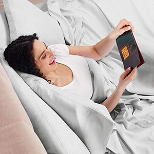 7 Piece Split King Sheets - Bed Sheets Split King Size – Bed Sheet Set Split King Size - 7 PC Sheets - Deep Pocket Sheets Microfiber Bedding Sets Hypoallergenic Sheets - Split King - Silver Light Gray