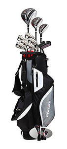 14 Piece Men's All Graphite Senior Complete Golf Clubs Package Set Titanium Driver, Fairway, Hybrid, S.S. 5-PW Irons, Putter, Stand Bag - A Flex SHAFTS