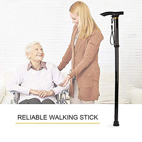 Load image into Gallery viewer, Folding Cane, Trekking Poles for Men, Women, Collapsible Walking Stick, Walking Cane with Carrying Bag, Adjustable,Lightweight, Anti Shock, Rubber Base for Hiking Camping
