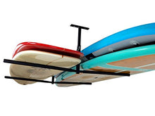 Load image into Gallery viewer, StoreYourBoard Double SUP &amp; Surf Ceiling Storage Rack, Hi Port 2 Overhead Hanger Mount, Home &amp; Garage (X-Large (30" Arms))

