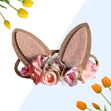 Load image into Gallery viewer, Bunny Ear Headband,Nylon Elastic Bunny Flower Ear Headband，Use for Holiday Parties, Weddings, Costumes, Easter Celebrations
