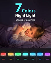 Load image into Gallery viewer, Anescra White Noise Machine with Rechargeable Battery Night Light for Baby Adults Kids, Portable Sleep Sound Machine for Home, Office, Travel
