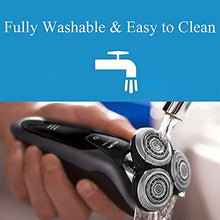 Load image into Gallery viewer, SH90 Replacement Heads for Philips Norelco Shaver 9000 Series, S8950,SW9700,SW6700,9000 Shaver Replacement Blades Sh90/70 Electric Razor Replace for Men,3 Pack &amp; a Brush
