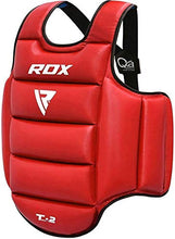 Load image into Gallery viewer, RDX TKD Chest Guard Boxing MMA Body Protector Martial Arts WTF Reversible Rib Shield Armour Taekwondo Target Training Kickboxing
