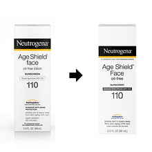 Load image into Gallery viewer, Neutrogena Age Shield Face Lotion Sunscreen with Broad Spectrum SPF 110, Oil-Free &amp; Non-Comedogenic Moisturizing Sunscreen to Prevent Signs of Aging, 3 fl. oz
