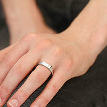 Load image into Gallery viewer, Gem Stone King 10K Solid White Gold Men's White Diamond Wedding Anniversary Band Ring (Size 10)
