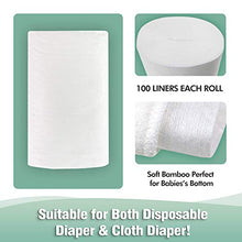 Load image into Gallery viewer, wegreeco 100% Bamboo Unscented Diaper Liners - Fragance Free and Chlorine Free - 100 Sheets Per Roll ( 2 Roll, Bamboo)

