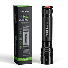 Load image into Gallery viewer, High-Powered LED Flashlight S2000, RECHOO Upgraded Powerful 2000 High Lumens Flashlights with 3 Modes, Zoomable, Water Resistant Flash Light for Camping, Outdoor, Emergency, Hiking
