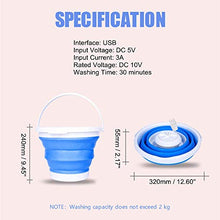 Load image into Gallery viewer, Kacsoo Mini Portable Washing Machine with Foldable Tub, 3 in 1 Personal Rotating Ultrasonic Turbines Compact Washer USB Powered for Camping Apartments Dorms RV Business Trip Clothes
