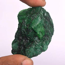 Load image into Gallery viewer, gemhub Rare Raw Green Emerald Chunk 201.00 Ct Uncut Rough Emerald Natural Raw Emerald Healing Crystal
